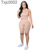 Summer Women Dressits Designant Krótki zestaw stroje Dwa Kawałki Zestaw Jogger Garnitury Kamizelki Szorty Solid Color Plus Size Wymiary