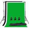 Arka plan Malzeme Zuochen PO Studio Destek Standı Kiti Siyah Beyaz Yeşil Ekran Backdrop Set1