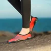 Yaz su ayakkabıları kadınlar için büyük artı boyutu plaj ayakkabıları kadın çizgili renkli deniz yüzme ayakkabıları zapatos de mujer y200420