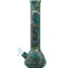 2022 nuevos bongs de 13.5 "que brillan en la oscuridad vaso de precipitados bong Bongs de vidrio silicona Heady Pipes shisha hookah Dab Rig Tabaco pipa de agua jarrón con