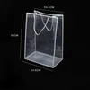 크리 에이 티브 플라스틱 투명 PVC 선물 랩 테두리 핸드백 쇼핑 가방 꽃 소재