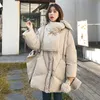 Fitaylor Hiver Écharpe Grande Taille Veste Femmes 90% Duvet de Canard Blanc Manteau Col Rond Lâche Épais Parkas Femme Chaud Neige Outwear 201128