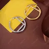 Hoop Earrings Designer Gold Silver Earrings For Women Jewelry Luxurys Fashion Big Circle Earring Letters F Stud Hoops Whole 222276