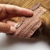 5Clips Full Head One Piece Clip in Menselijk Hair Extensions Blonde Zwart Bruin Recht 100G Braziliaans Indiaas Remy Haar 18 20 22 24