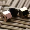 Fancy Womens DIY Jewelry Making Metal Charms Gold/Rose Gold/Black 8*6MM Hexagon Stainless Steel Beads