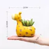 1 PC Animal Résine Plante Succulente Pot Décoratif Bureau Pot De Fleur Mini Bonsaï Planteur Maison Jardin Décor Ours Zèbre Girafe Y200723