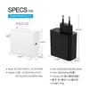 TypeC super fast charger 45W EU quick charge Capacitors adapter for galaxy s20 s10 s10e a51 a50 note 8 9 10 to c cable4723955