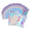 Mylar Bags Holografische kleur Meervoudige Maat Geurbestendige Tassen Clear ZIP Food Snoep Opslag Verpakking Tassen Snelle Zending