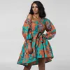 Nyhetsmode afrikanska klänningar för kvinnor sommar lutande axel två bär dashiki afrika stil rik bazin dashiki tryck topp t200702349d