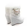 Covoyyar Wedge Women Boots Butes Winter Women Buty Platforma ciepłe futrzane buty Kobieta Kidia Białe śnieżne buty WBS4015 Y200915