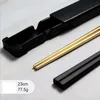 Creative 304 Stainless Steel Chopsticks with Storage Box Heat Insulation and Antiscalding Home el Nonslip Chopsticka152252666