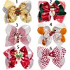 boneco de 5.5 polegadas Bow Christmas deer stripe Hairpin Bebés Meninas Dot Barrettes filhos Cabelo Boutique Clipe Xmas Crianças Acessórios de cabelo