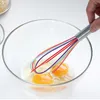 10 Inch Manual Egg Beater Tools Stainless Steel Silicone Whisk Mixer Kitchen Cooking Baking Utensil Milk Cream Butter Mixers WLY BH4633
