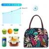 Aosbos Print Canvas Portable Cooler Lunch Bag Fashion Thermal Insulated Food Bags Food Picnic Lunch Box Bag for Men Women Kids T200710