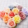 Simulering Single Rose Flower Girl Friend Rose Gift Silk Fabric Valentine Day Rose Bröllop Brud Holding Flower Buketter Decor KKB4093