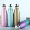 Custom Double-Wall Thermos Geïsoleerde Vacuümfles Roestvrij staal Waterflessen Gym Sports Thermoses Cup Thermocouple LJ201218