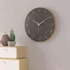 Europese stijl imitatie marmeren wandklok moderne design eenvoudige muur klokken woonkamer home decor mute klok voor keukens H1230