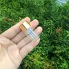 50pcs 7ml Glass Bottles Aluminium Screw Golden Cap Empty Transparent Clear Liquid Gift Container Wishing Jars