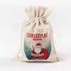 Saco de embalagem de presente de Natal 13 estilos Saco de armazenamento feito à mão Saco de armazenamento de presente de algodão com cordão de Natal LX3856