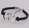 2022 nouveaux Bracelets Double coeurs cordon de velours Bracelets tissés de couleur unie breloques cadeaux pour les autres Bracelets d'enveloppement
