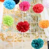 Dekorative Blumenkränze, 1 Stück, Pompon, Seidenpapier, Pompons, Blumenkugeln für Hochzeit, Raumdekoration, Partyzubehör, DIY-Handwerk