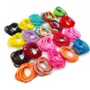 Handmade Solid Color Ties Ring Hair Rubber Hairbands Elastic Rope Ponytail Holder For Kids Girl Fashion Accessories