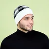 성인 비니 8 색 겨울 따뜻한 남성 여성 니트 야외 스포츠 격자 무늬 모직 모자 축제 파티 모자 CYZ2862 캡