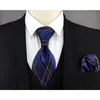Papillon Blu Grigio Rosso Set da uomo e fazzoletto da taschino Set di cravatte Accessorio da sposa classico per abito da regalo Natale Cravatte1