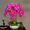 Elegant 3D Phalaenopsis Orchid For Dining Table Home Decor Artificial Flowers Wedding DIY Decorations 100 Pcs Free Shipping