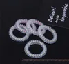 2022 nouveau blanc clair spirale bobine cheveux cravate pas de pli élastique élastiques pour queue de cheval cordon de téléphone cravates sans trace pour les femmes en caoutchouc épais