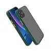 Coque de téléphone rigide antichoc hybride en TPU givré mat transparent pour iPhone 12 11 Pro XS Max XR X 8 7 6 Plus