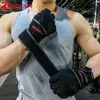 Boodun Sports Fitness Haltérophilie Gants Noir En Cuir Véritable Gants De Poignet Gym Hommes Femmes Respirant Formation Q0107