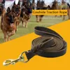 Trwałe plecione skórzane pies trening chodzenia dla owczarka niemieckiego Produkty dla zwierząt domowych średnie duże S LJ201113