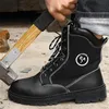 Laarzen stalen neus ademende veiligheid boot beschermende punctie-proof werkschoenen voor mannen casual sneakers y200915