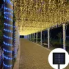 100 200 LED décoration de jardin à énergie solaire corde tube guirlande lumineuse extérieure étanche guirlande lumineuse guirlande pour cour de noël a31