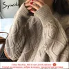 Syiwidii New Sweater Womens Ribbed Knitted Autumn Winter Casual Pullovers Solid Long Sleeve Korean Top Haruku Black Khaki 201017