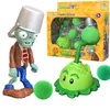 Grandes plantes authentiques vs jouets zombies ensemble complet de garçons éjection silicone en silicone figurices