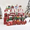 Novità Decorazioni natalizie treno in legno Vetrina per assemblaggio fai-da-te Regalo di Natale per bambini Giocattolo di Natale T3I51249