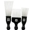 Brushes Black Plast Handle Brush Stianless Steel Wide Teeth Metal Hair Pick Afro Comb With Fist Rueqb Yo4Nq1995694