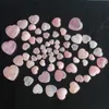 Cristalli naturali Pietre a forma di cuore Amore Rosa Ornamenti curativi Arti e mestieri scolpiti Pietre preziose Donna Bella Bella Nuovo 5tr3 M2