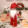 Weihnachtszwerge Weinflaschenhülle, handgefertigt, schwedische Tomte-Zwerge, Weihnachtsmann, Flaschenaufsätze, Taschen, Urlaubsdekoration, JK2010XB