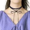 Chokers 8-12pcs farklı gotik streç kadife dövme dantel dantel ceza kolye seti uzun kolye takı kadın siyah yaka toptane1