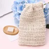 25pcs 만드는 거품 비누 세이버 자루 비누 파우치 스토리지 가방 Drawstring 홀더 배스 용품 목욕 화장실 용품