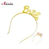 Kerstdecoraties Fashion Crown Headband Letter Bruid Hoofdbanden Haarbanden Haarhoofdbands Accessoires For Women Wedding Party Accessorie