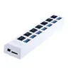 USB 3.0 HUB Multi USB Splitter 7 Port Expander Multiple 3 Hab Use Power Adapter with Switch For PC