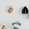 Fox мультфильм деревянные круглые в форме детская комната декор тихий кварцевые настенные часы детские детские душевые душа подарок украшения дома 201212