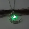 Hängsmycke Halsband Kvinnor Glödande Moon Pumpkin Creative Luminous Kvinna Halsband Fashion Fine Smycken 4 Colors1