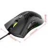 Bilgisayar Oyun Bilgisayar Çevre X6HA için Yumuşak Halat Kablo ile Hafif M7 Gaming Mouse Petek Shell Ergonomik Fare