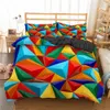 Homeky speelgoed print beddengoed set dot bouwstenen dekbedovertrek set kids bed cover kleurrijke bakstenen game trooster deksel 2/3 stuks C0223