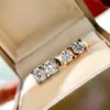 고급스러운 품질 평방 모양 다이아몬드 스터드 귀걸이 여성을위한 약혼 쥬얼리 선물 무료 배송 PS5605A